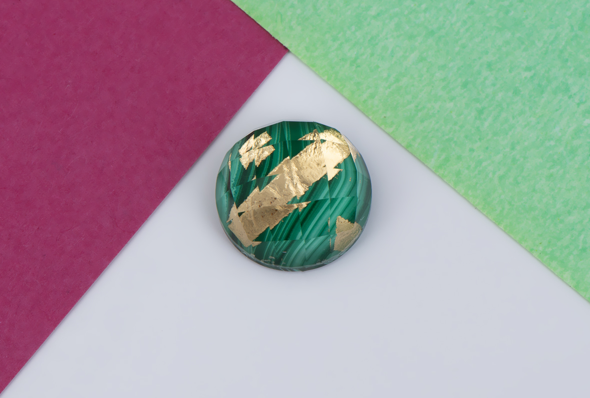 quartz doublet  Gold Foil MELAKITE