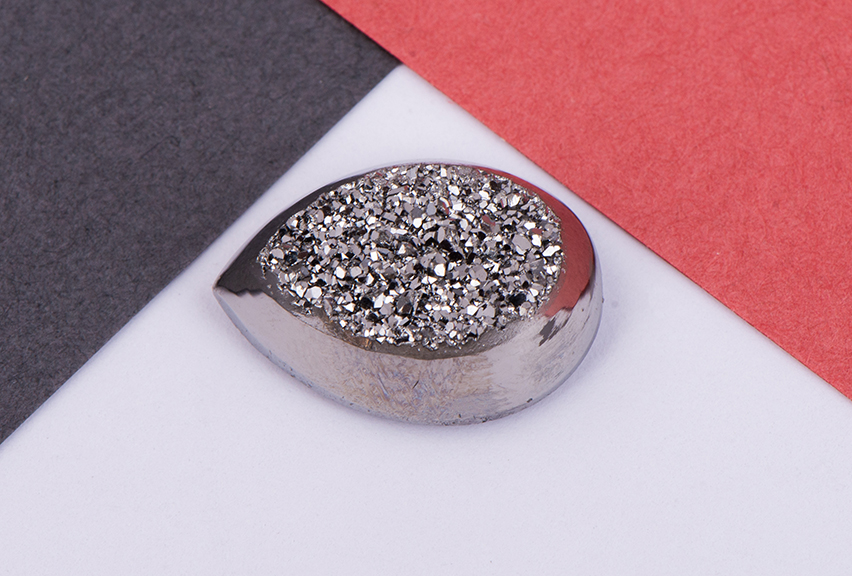 Platinum window drusy