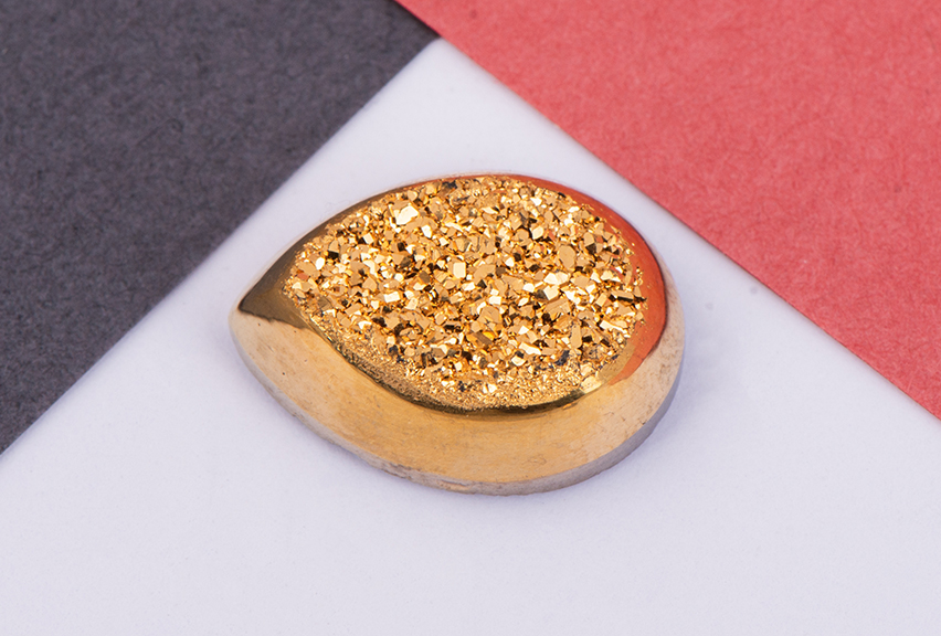 Gold window drusy